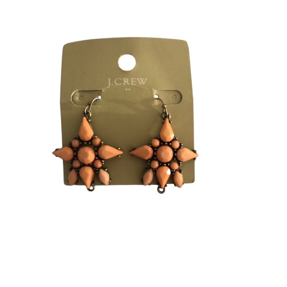 J. Crew Peach Starburst Drop Earrings